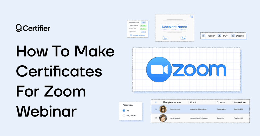 How to make certificates for zoom webinars 