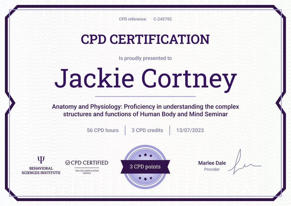 Universal and professional CPD certificate template landscape