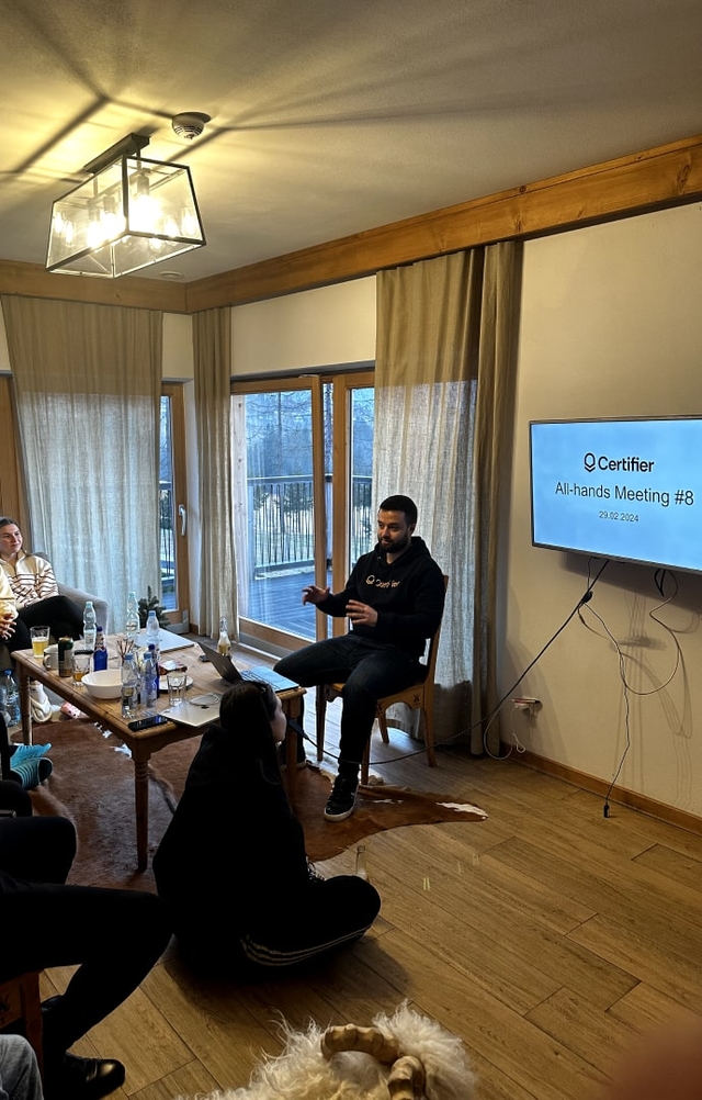 Snapshot of Certifier’s latest offsite in Zakopane