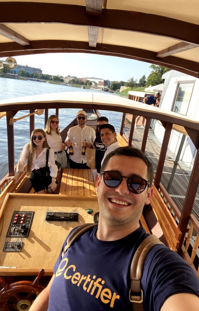 Souvenir d’une sortie en bateau à Cracovie