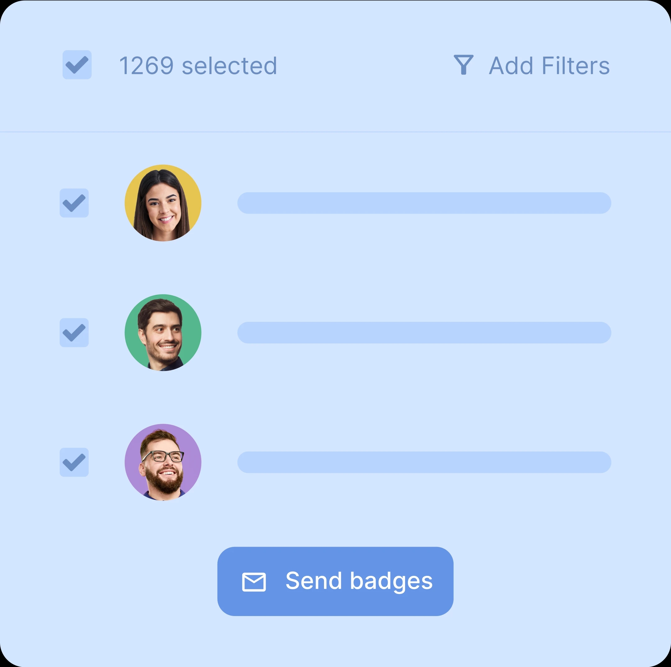 Send thousands of digital badges in bulk