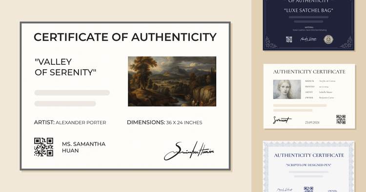 15 Authenticity Certificate Templates to Customize cover image