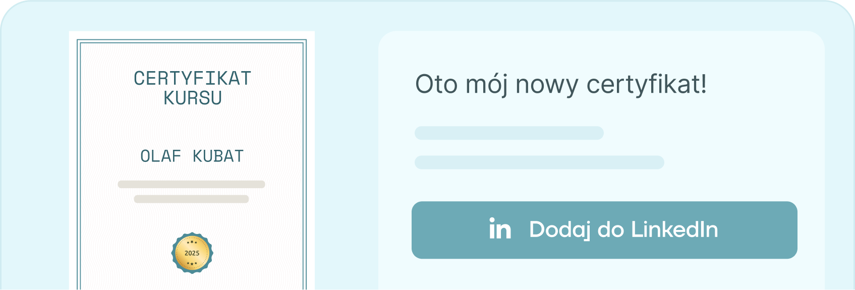 Poświadczenia LinkedIn