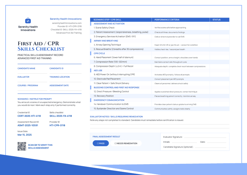 Mariner CPR Checklist image 1