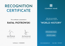 blue modern certificate of recognition landscape 12385