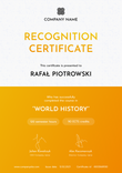 orange modern certificate of recognition portrait 12381