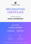 purple modern certificate of recognition portrait 12328