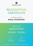 green modern certificate of recognition portrait 12384