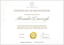 brown simple certificate of recognition landscape 12372