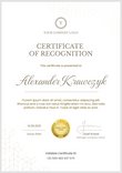 brown simple certificate of recognition portrait 12369