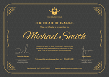 onyx formal certificate of training landscape 12277