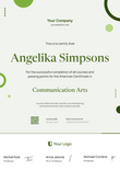 green modern certificate of course portrait 12856