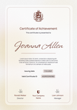 brown modern certificate of achievement portrait 12870