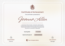 brown modern certificate of achievement landscape 12869