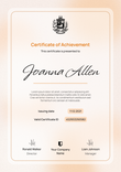 orange modern certificate of achievement portrait 12757