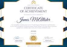 blue professional certificate of course landscape 12762