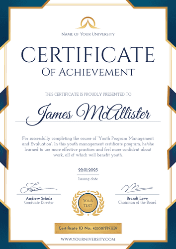 blue professional certificate of course portrait 12802