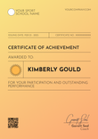 orange modern certificate of achievement portrait 12877