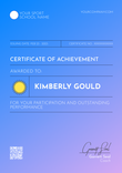 purple modern certificate of achievement portrait 12806