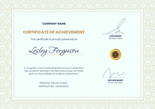 blue formal certificate of achievement landscape 12721