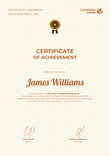 orange formal certificate of achievement portrait 12728