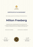 white simple certificate of achievement portrait 12850