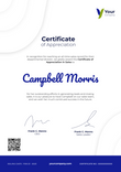 blue professional certificate of appreciation portrait 12549
