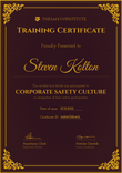 burgundy formal certificate of training portrait 12992