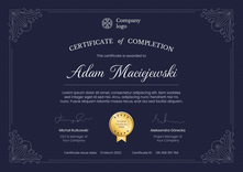 navy blue professional certificate of webinar landscape 12911