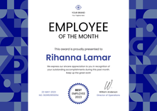 User-friendly and efficient employee of the month certificate template landscape