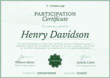 Professional and streamlined participation certificate template landscape