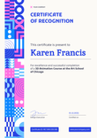 Modern and streamlined certificate of recognition template portrait