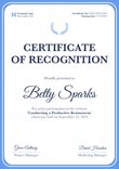Minimalist and clear recognition certificate template portrait