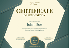 Expert and crisp recognition certificate template landscape