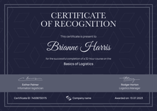 Premium and adept recognition certificate template landscape