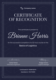 Premium and adept recognition certificate template portrait