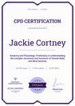 Universal and professional CPD certificate template portrait