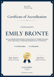 Modern and professional CPD certificate template portrait