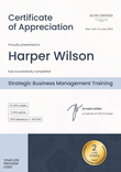 Elegant and professional CPD certificate template portrait