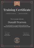Professional and dark certificate of training template portrait