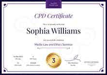 Dynamic and professional CPD certificate template landscape