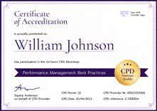 Professional and pristine CPD certificate template landscape