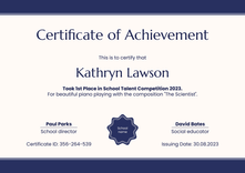 Simple and plain achievement certificate landscape