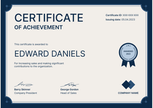 Professional and modern certificate of achievement landscape