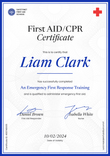 Professional and Simple First-Aid and CPR Certificate Template portrait