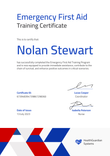 Flexible and Professional First-Aid and CPR Certificate Template portrait