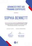 Professional and Clear First-Aid and CPR Certificate Template portrait
