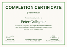 Simple and editable completion certificate template landscape