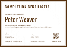 Clean and simple completion certificate template landscape