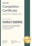 Inspiring and professional certificate completion template portrait